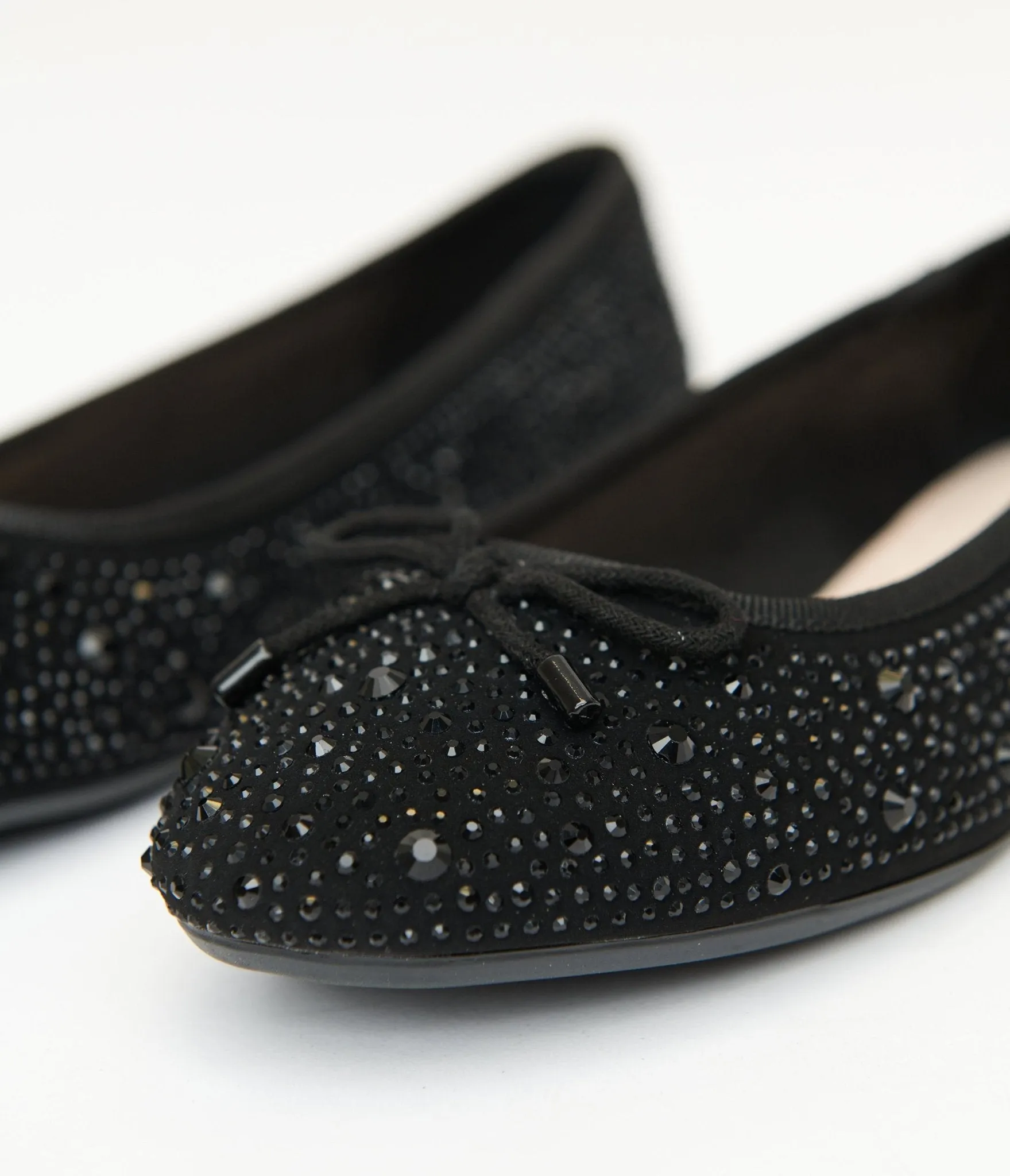 1960s Black Sparkle Flats