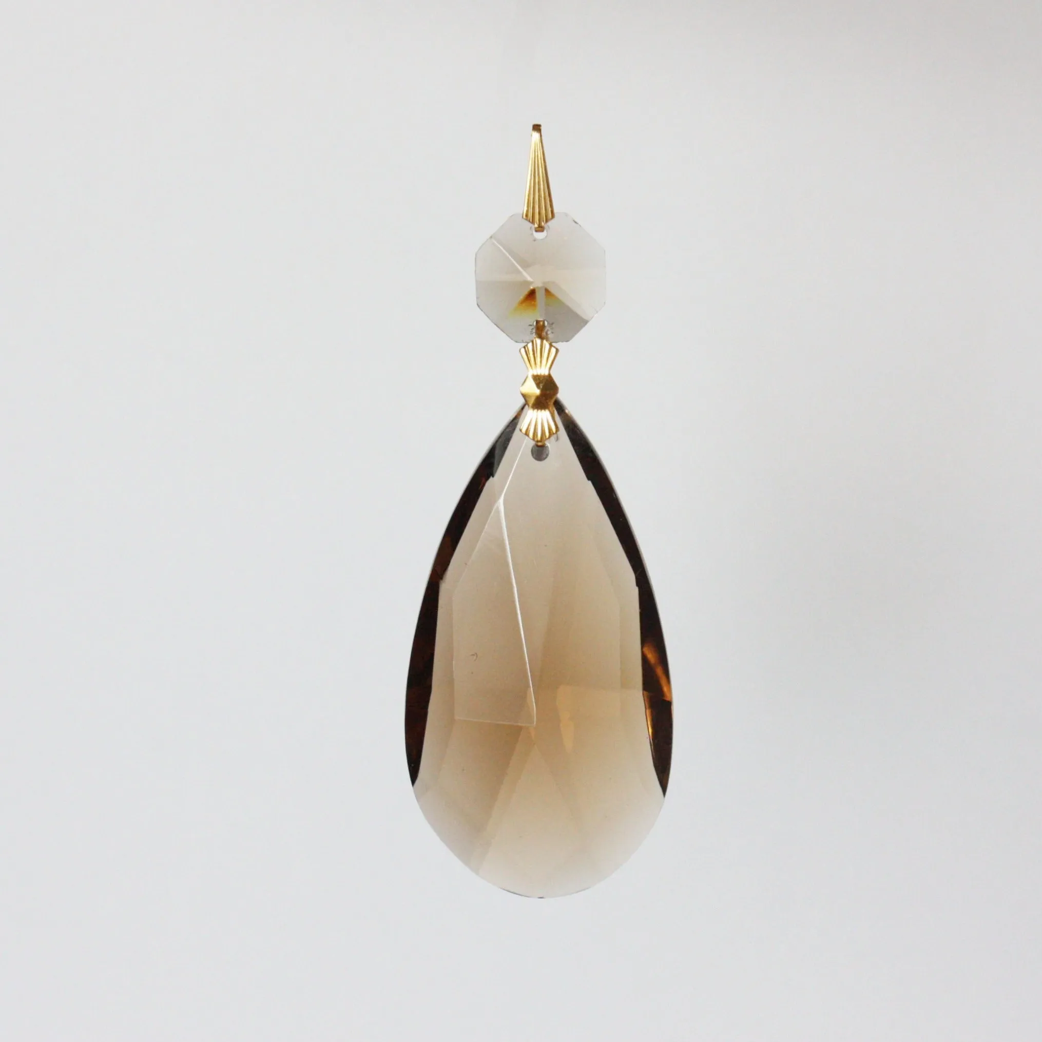 2-1/2" Golden Teak Teardrop w/ Top Bead