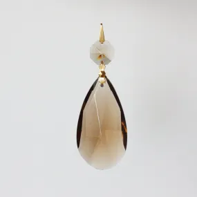 2-1/2" Golden Teak Teardrop w/ Top Bead