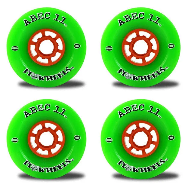 Abec 11 Flywheels - Green - 90mm 81a - Skateboard Wheels (Set of 4)