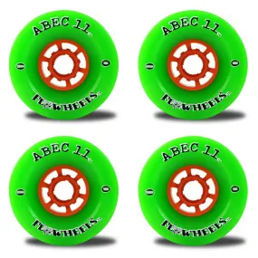 Abec 11 Flywheels - Green - 90mm 81a - Skateboard Wheels (Set of 4)