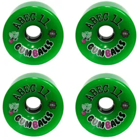 Abec 11 Gumballs - Green - 76mm 84a - Skateboard Wheels (Set of 4)