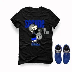 Air Jordan 5 Blue Suede black T (Secure the bag)