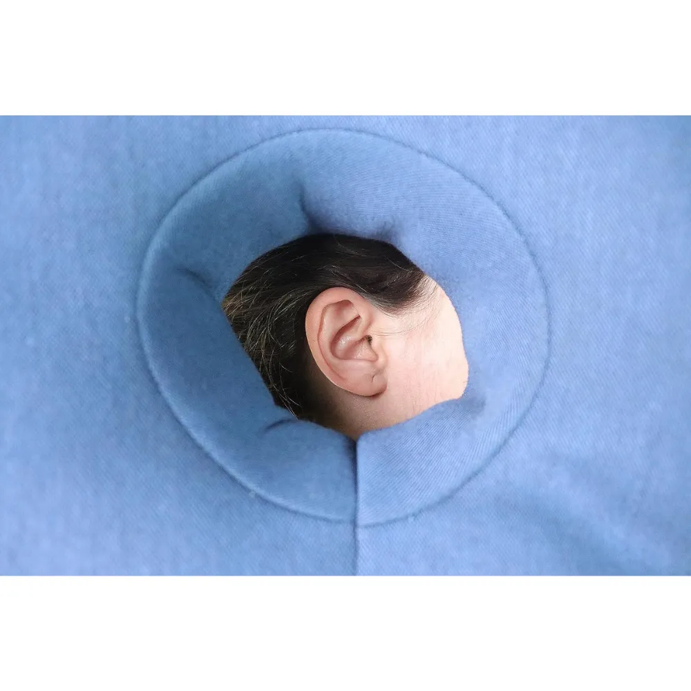 Almohada con Agujero para la Oreja, Almohada Condrodermatitis, Cojín para Liberar la Oreja Azul | KMINA