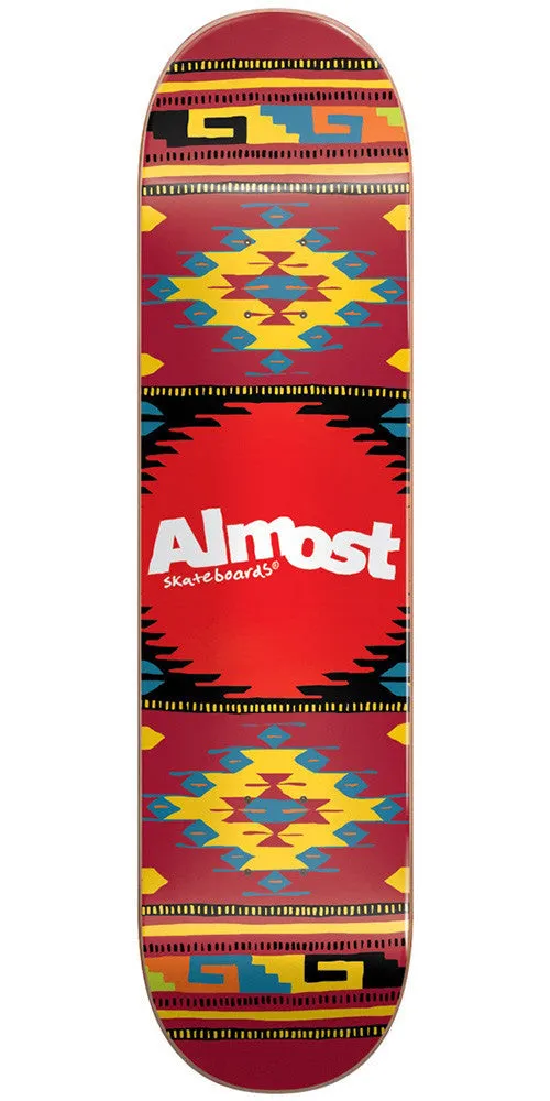 Almost Aztek PP Skateboard Deck - Lava - 7.75in