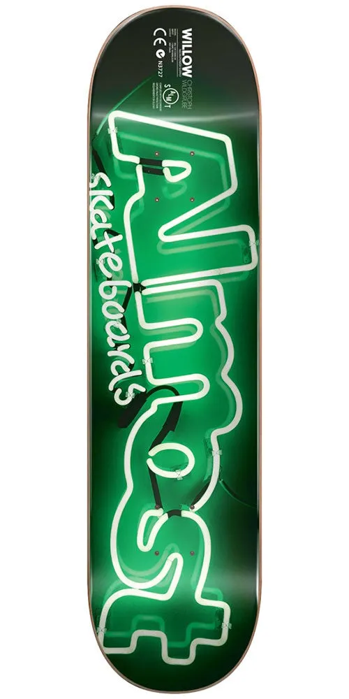 Almost Willow Neon Power Supply Impact Light Skateboard Deck - Green - 8.0in