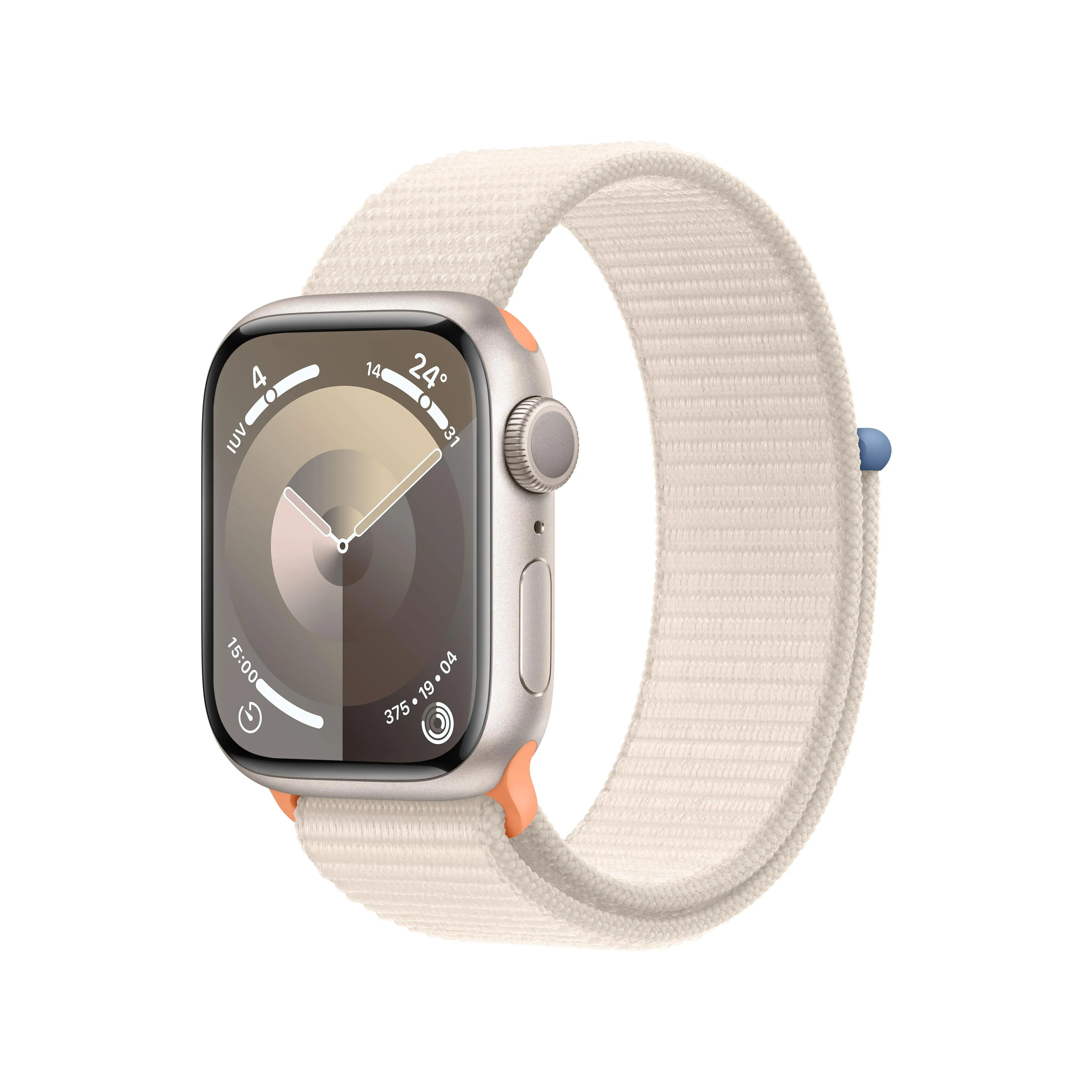 Apple Watch Series 9 (GPS) - Caja de aluminio en blanco estrella de 41 mm - Correa Loop deportiva blanco estrella