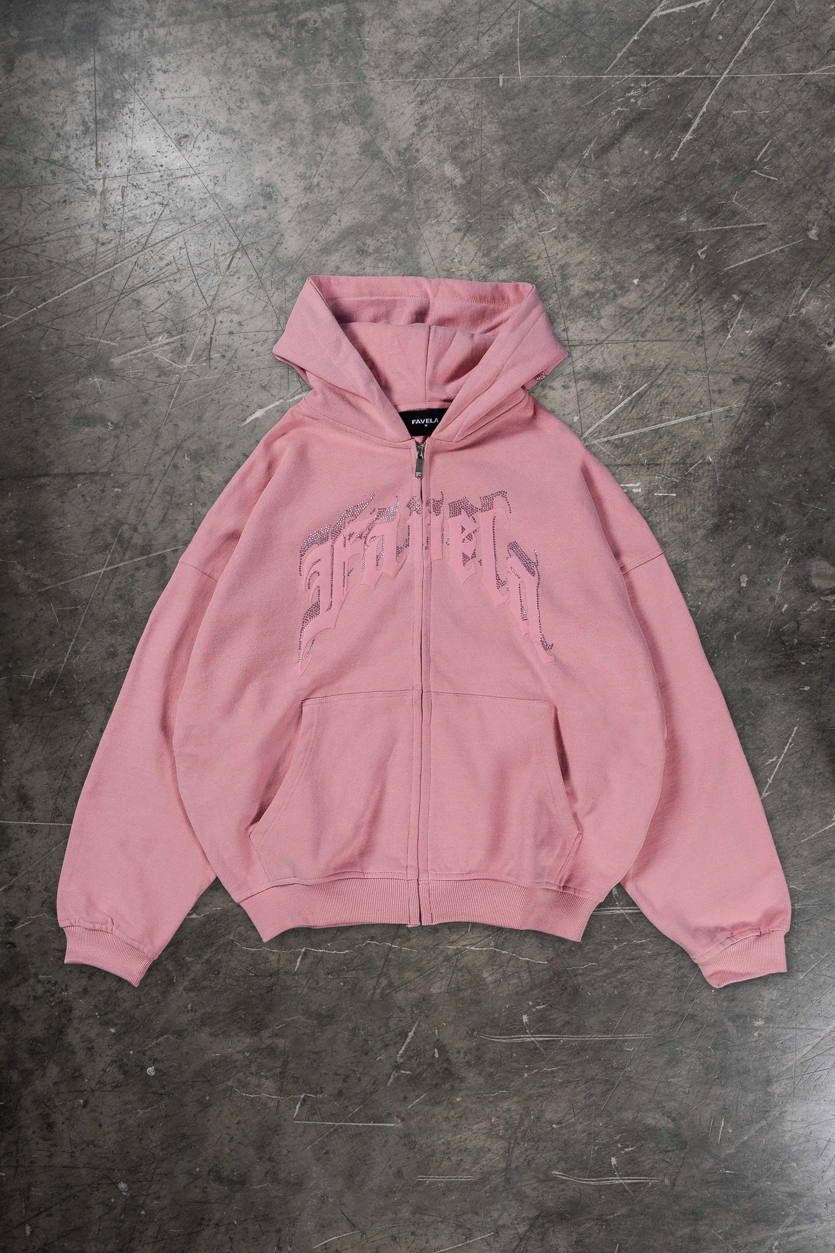 AVES RHINESTONE PINK FRONTZIP