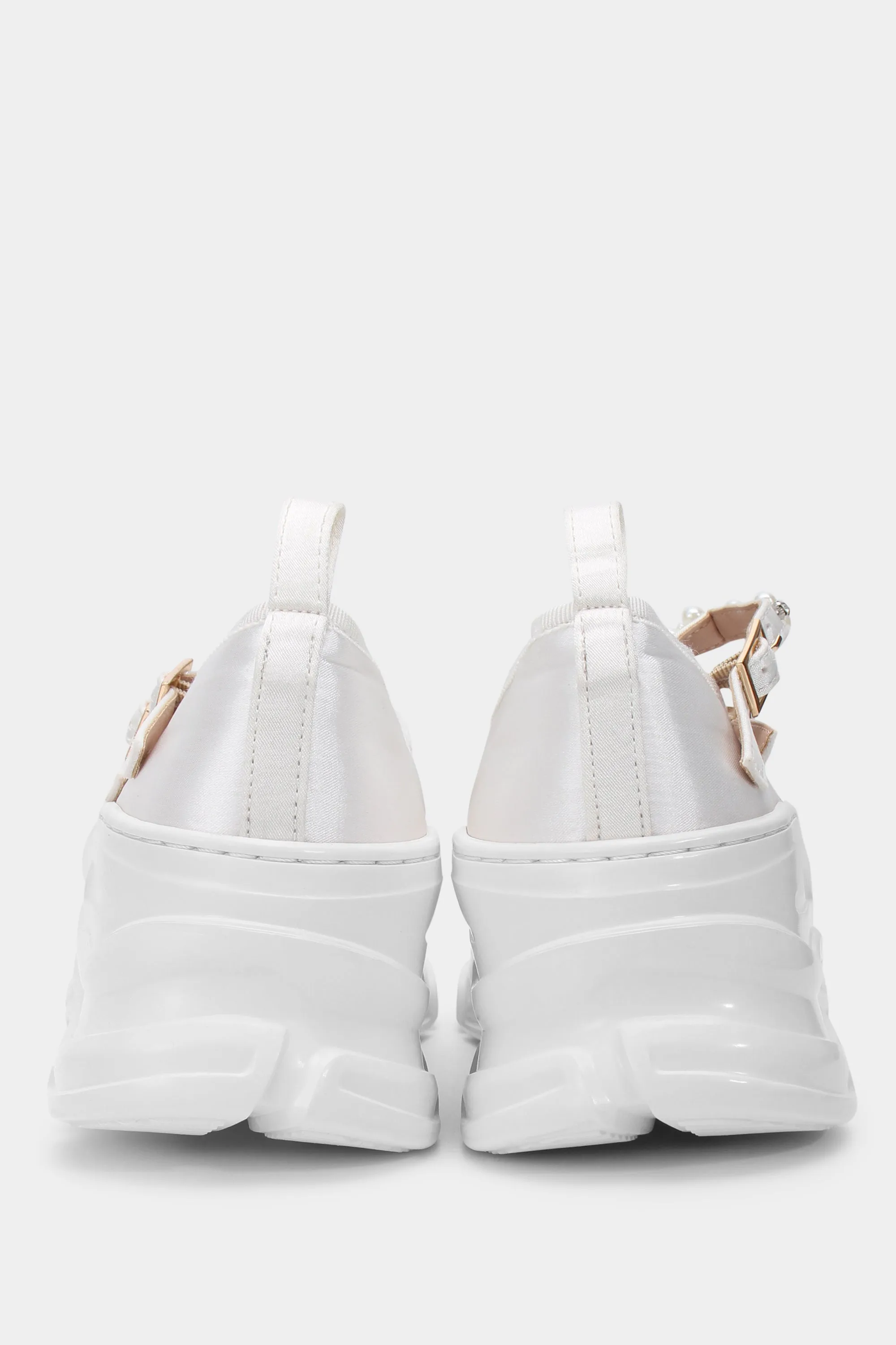 Ballet Sneakers - White with Pearls