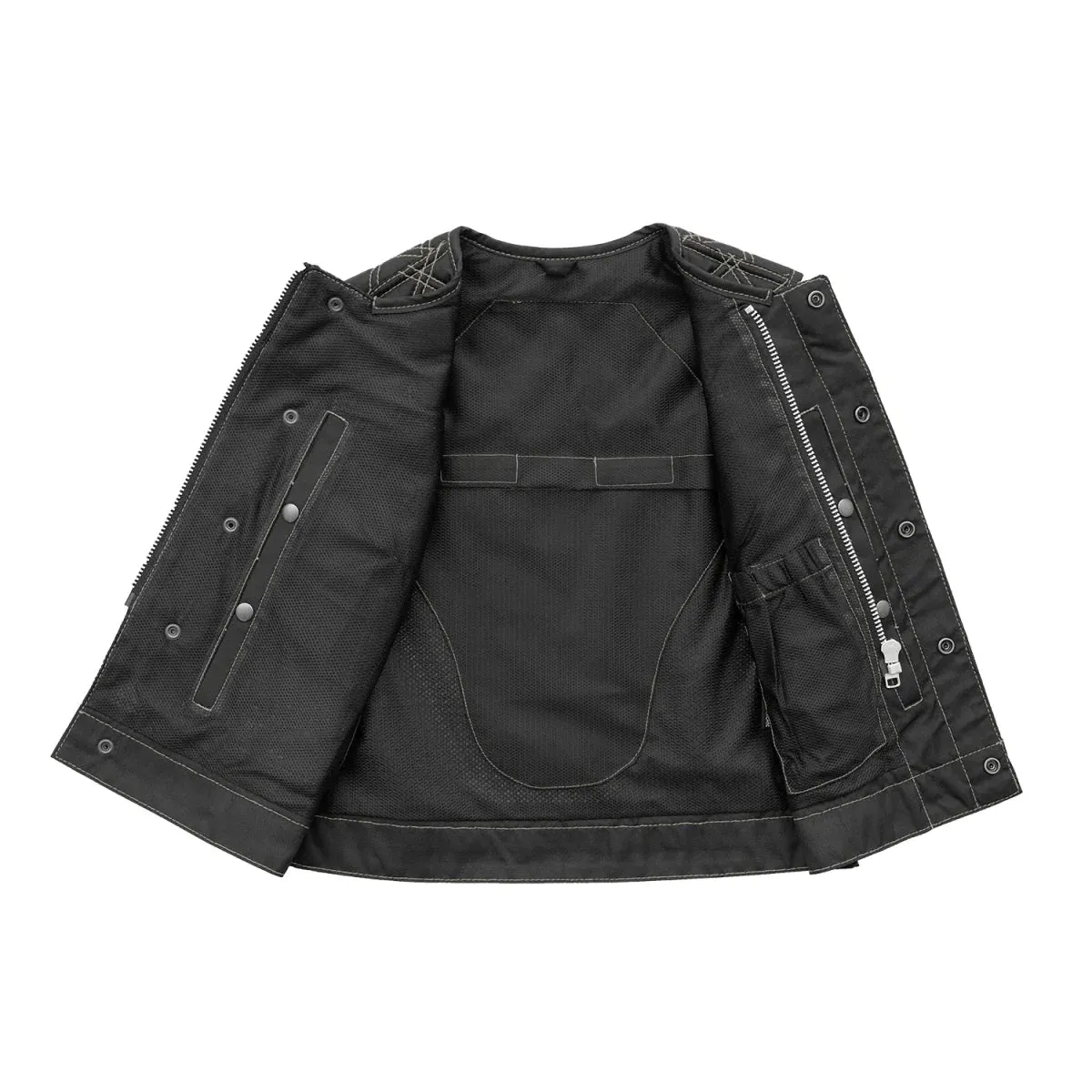 Bonnie Moto Mesh Women's Motorcycle Vest - Diamond Quilt