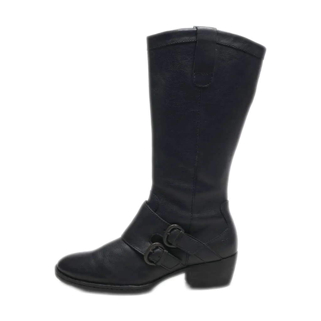 Born High Boots Leather Black Colour For Women