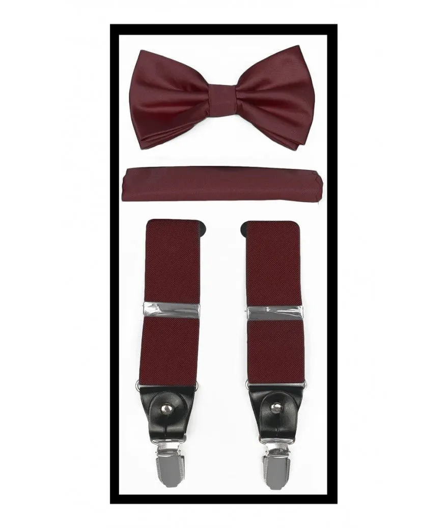 Brand Q Suspender, Bow Tie & Hankie Set