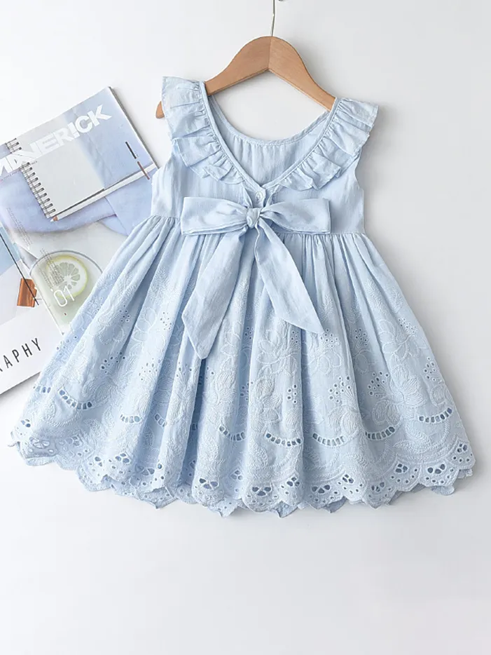 Breezy Baby Doll Eyelet Ruffle Dress