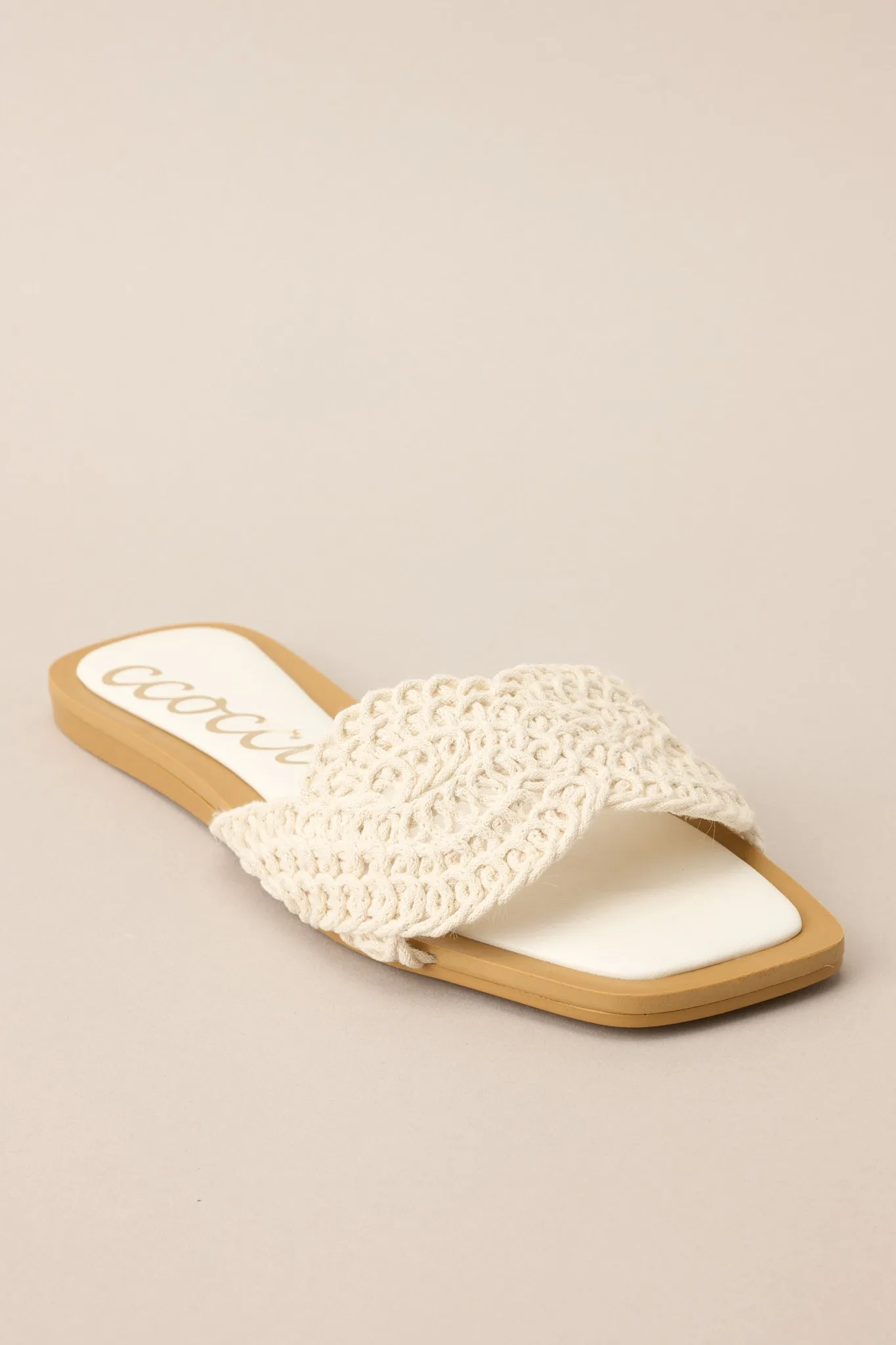 Cabana Life Ivory Flat Sandals