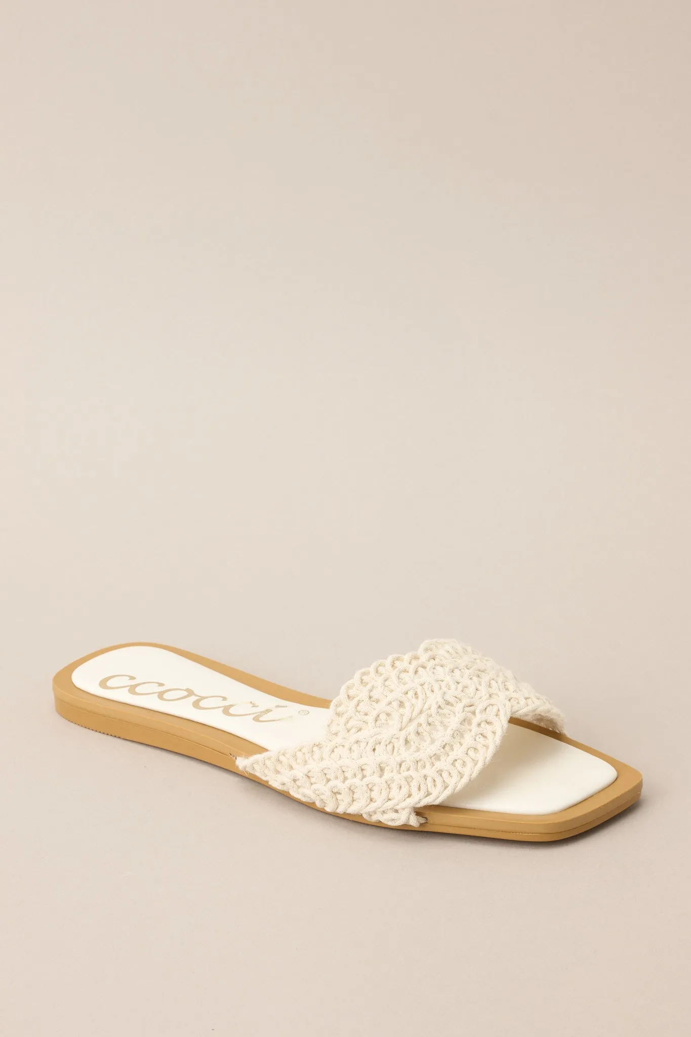 Cabana Life Ivory Flat Sandals