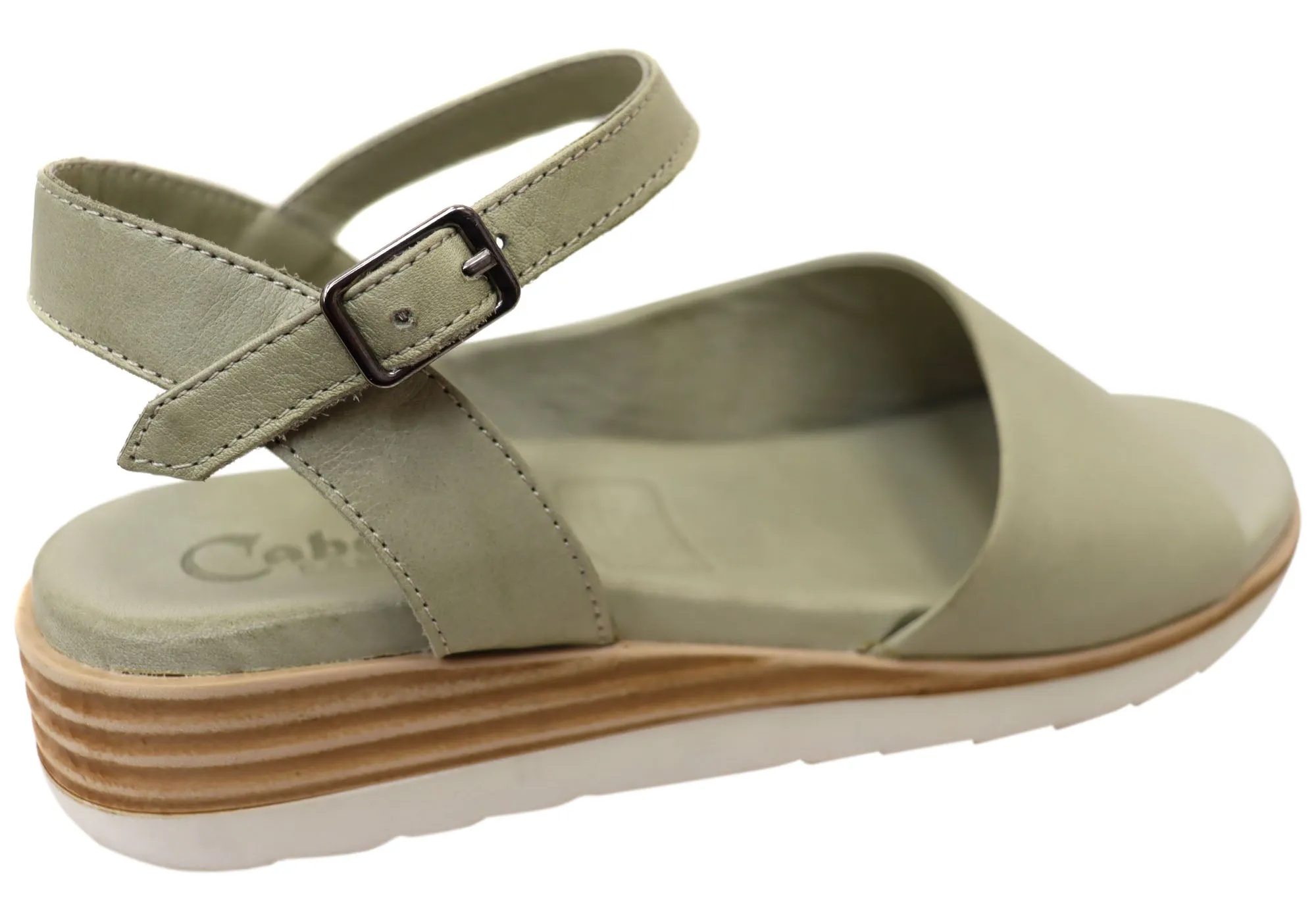 Cabello Comfort Emerald Womens Comfortable European Leather Sandals