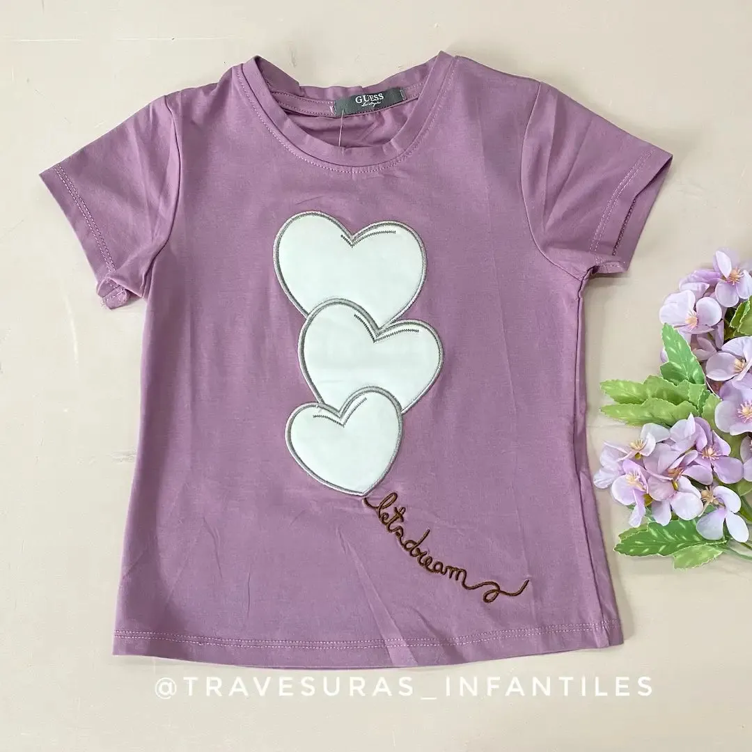 Camiseta Estampado Corazón