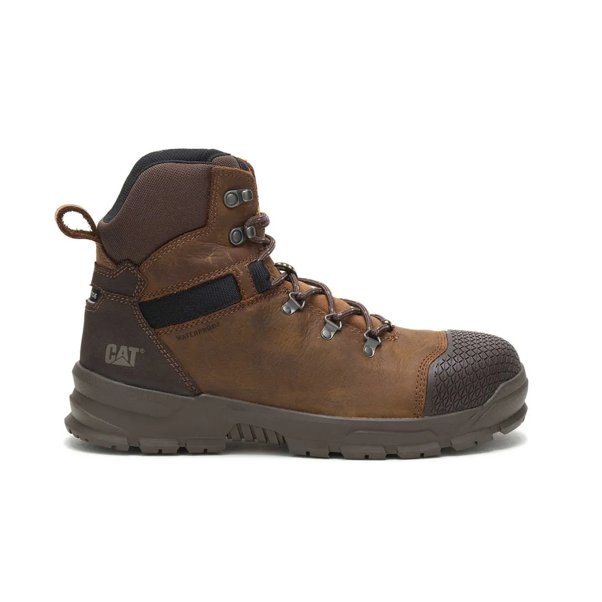 Caterpillar Accomplice X Waterproof Steel Toe Men's Work Boot (p91331) In Real Brown