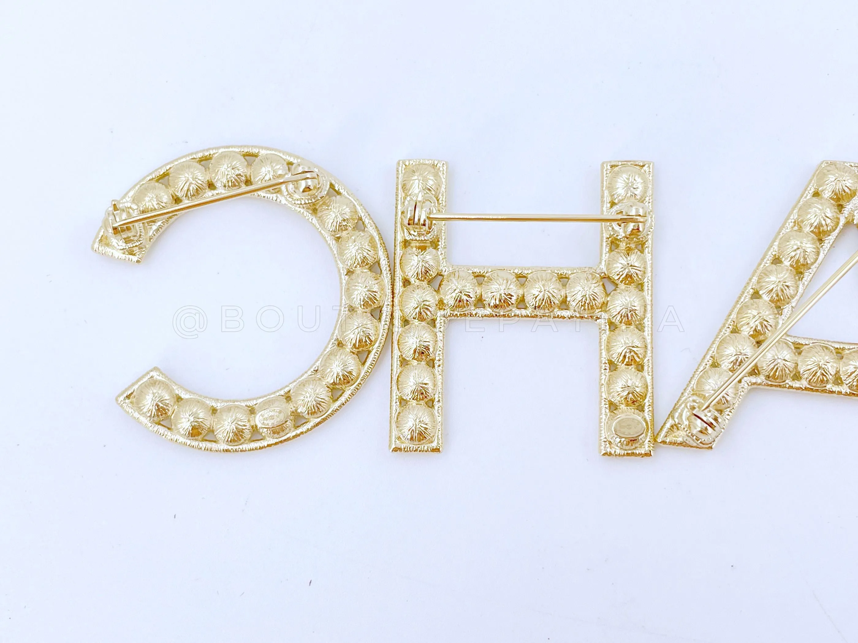 Chanel 20V Iconic Crystal Letter Brooch Set of 5