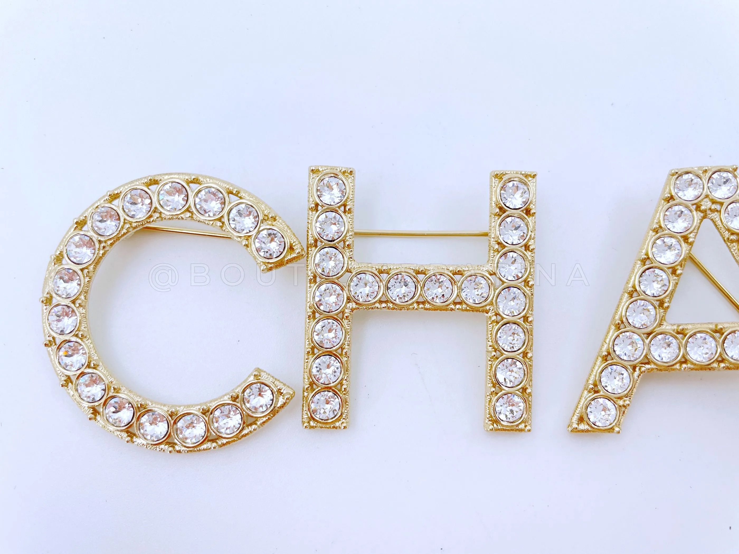 Chanel 20V Iconic Crystal Letter Brooch Set of 5