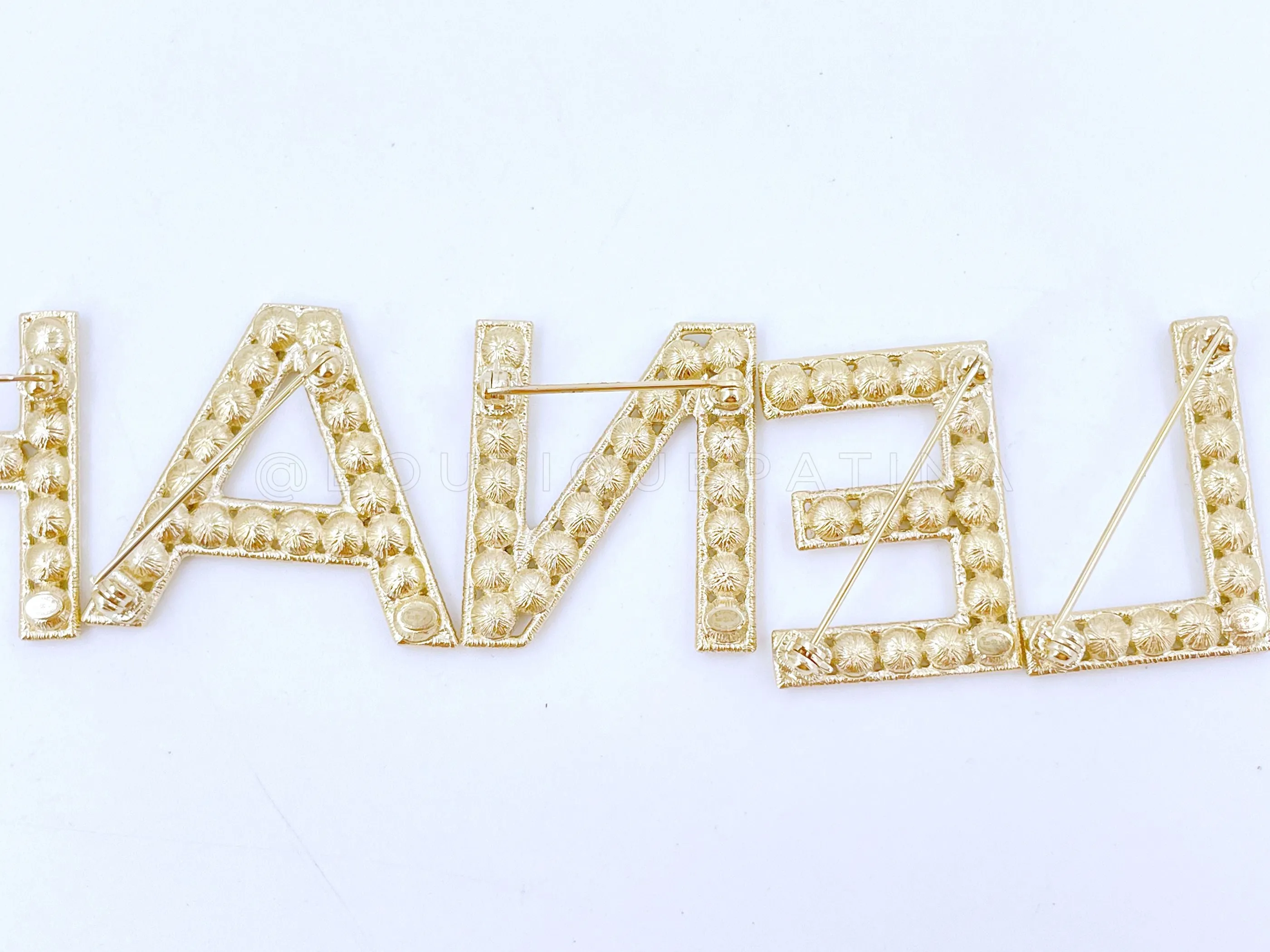 Chanel 20V Iconic Crystal Letter Brooch Set of 5