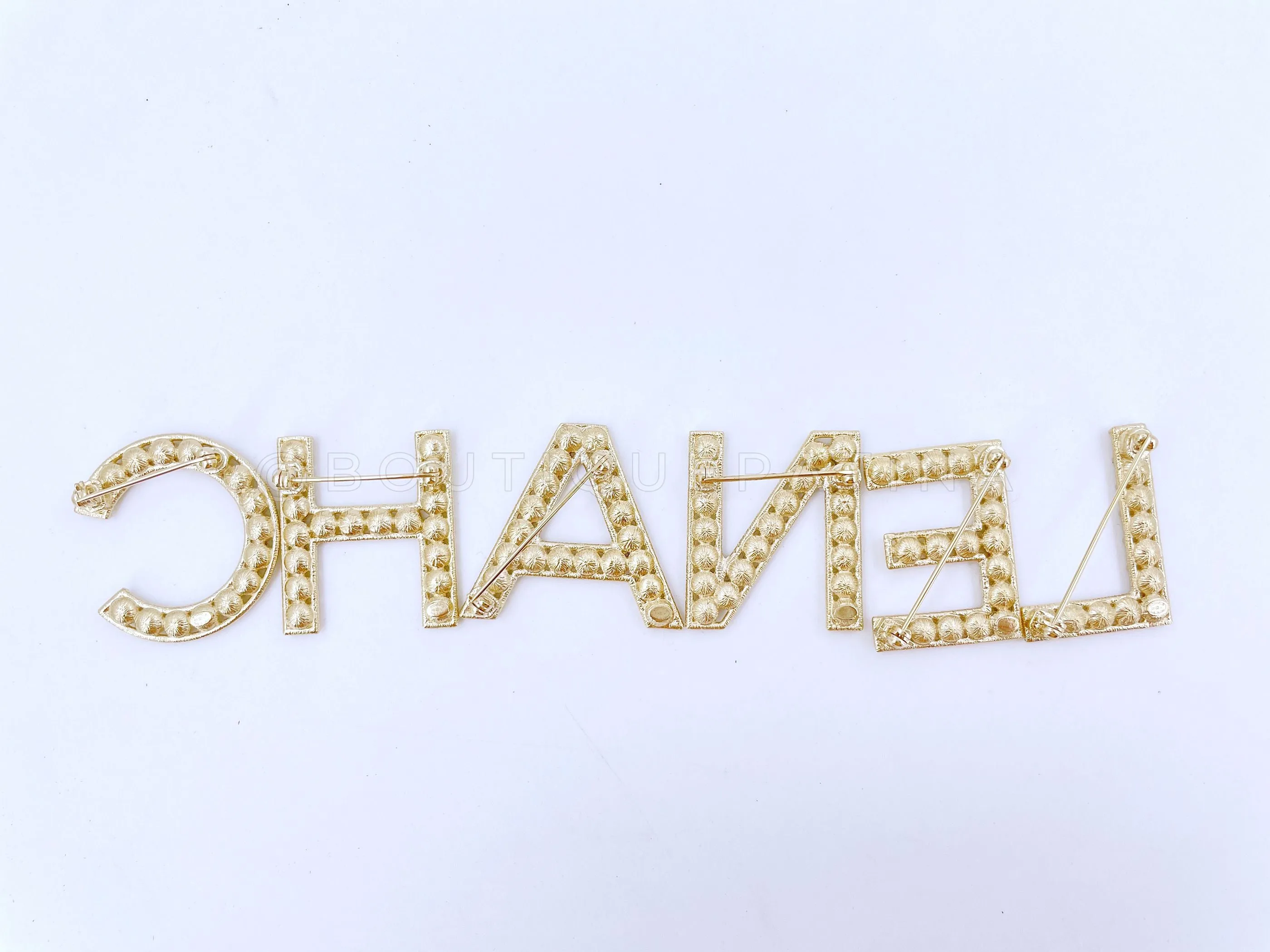 Chanel 20V Iconic Crystal Letter Brooch Set of 5