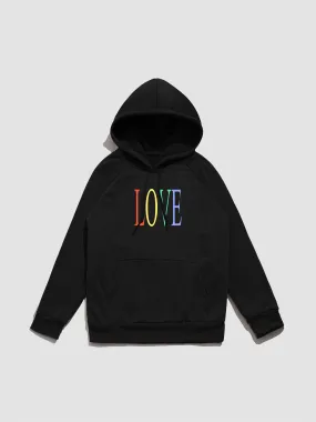 Colorful Love Print Hoodie