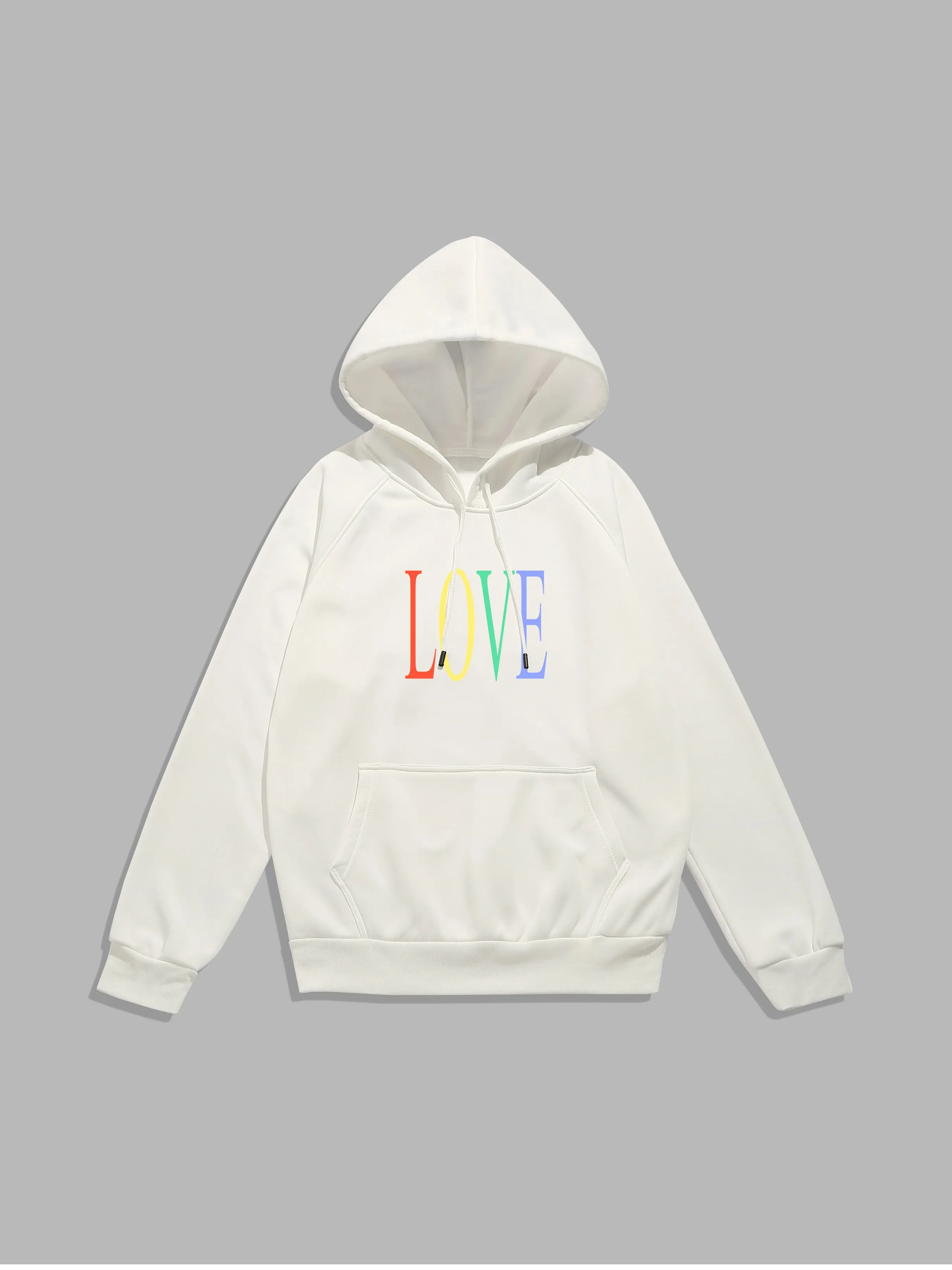 Colorful Love Print Hoodie