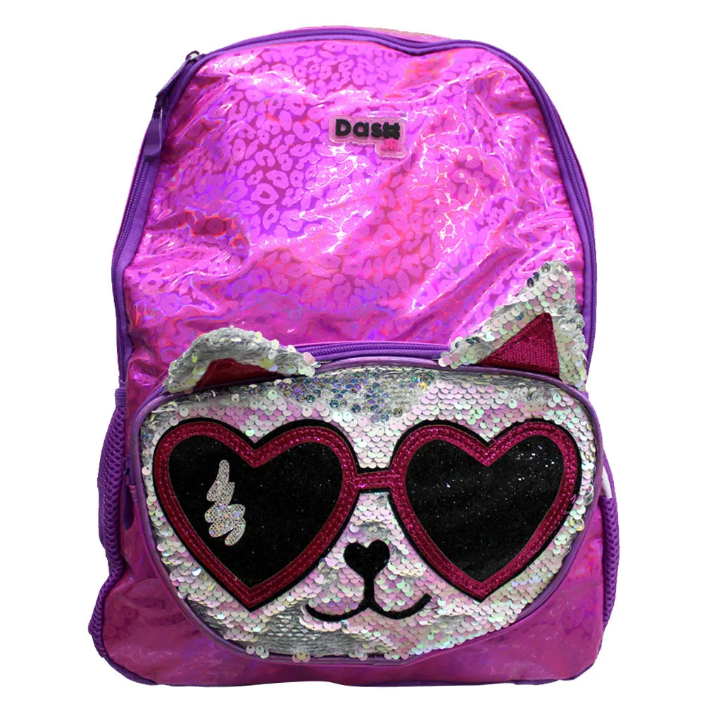 DK20BP19 Mochila Estampado Lentejuelas Gatito