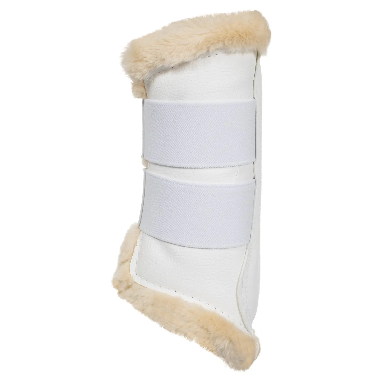 Eco Leather Front Brushing Boots with Faux Fur