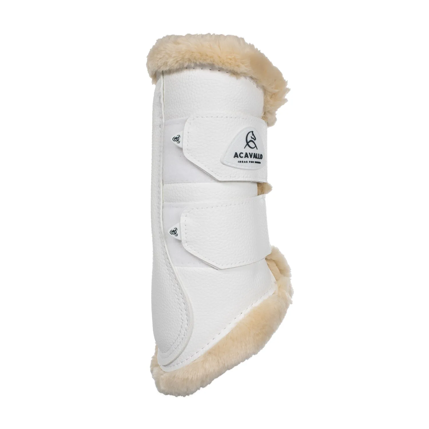 Eco Leather Front Brushing Boots with Faux Fur