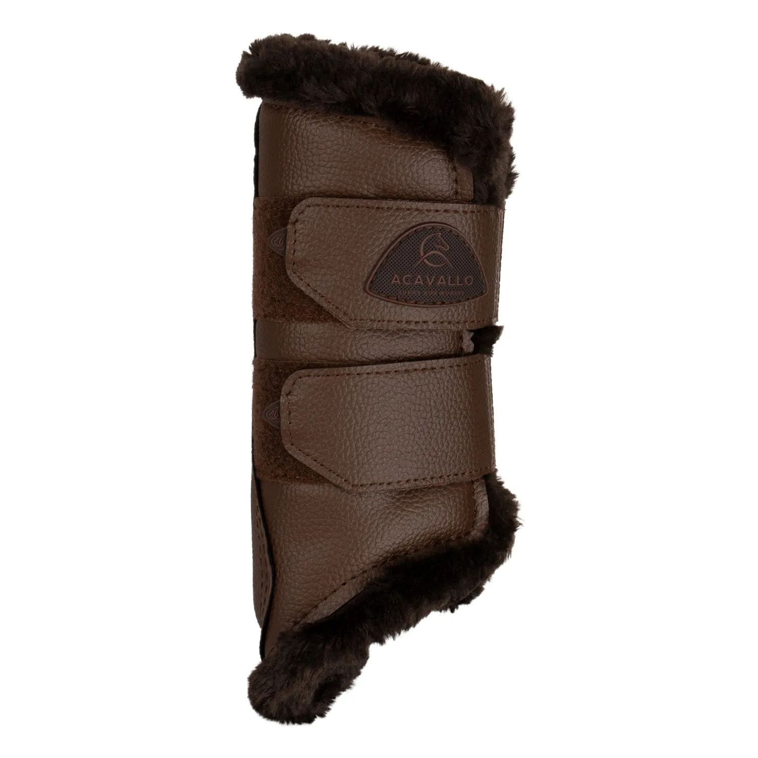 Eco Leather Front Brushing Boots with Faux Fur