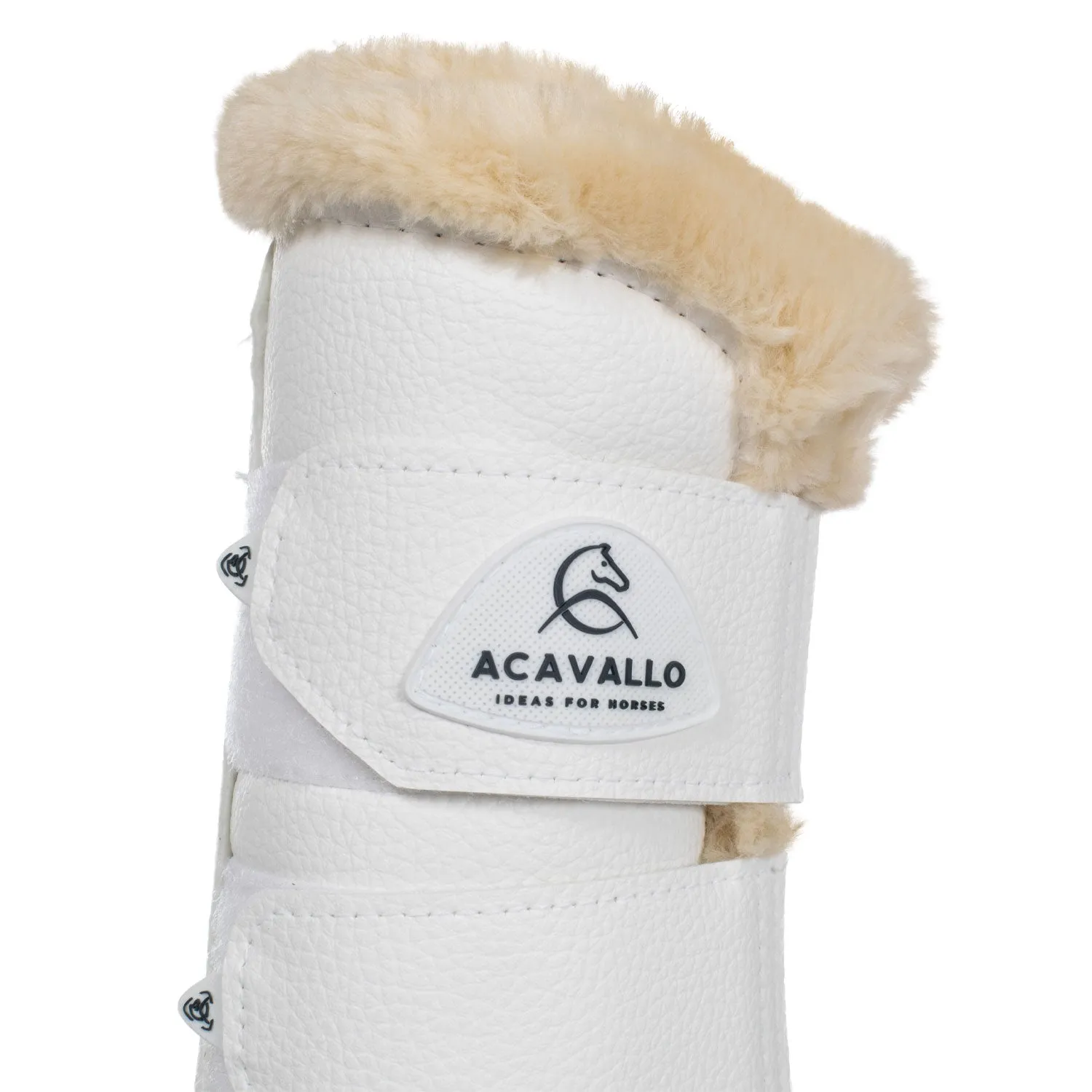 Eco Leather Front Brushing Boots with Faux Fur