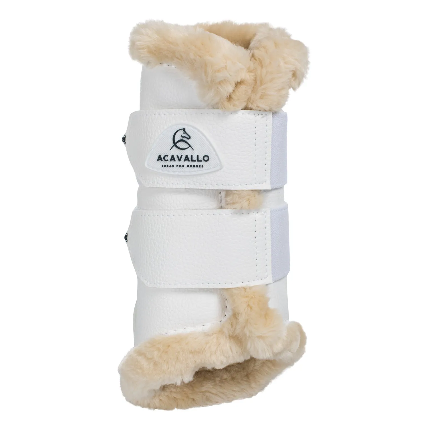 Eco Leather Front Brushing Boots with Faux Fur