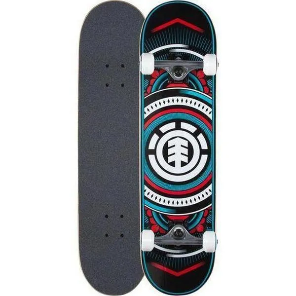 Element Skateboards Hatched Complete 7.75" Blue - Red