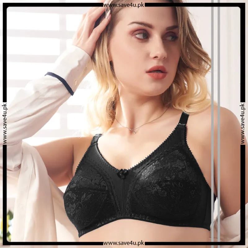 Embroidered See through Non Wired Bra