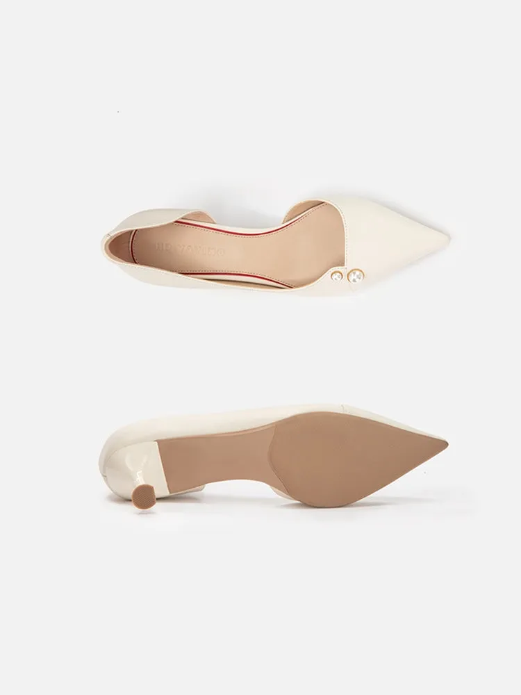 EP YAYING Elegance Pearl Hollow High Heels