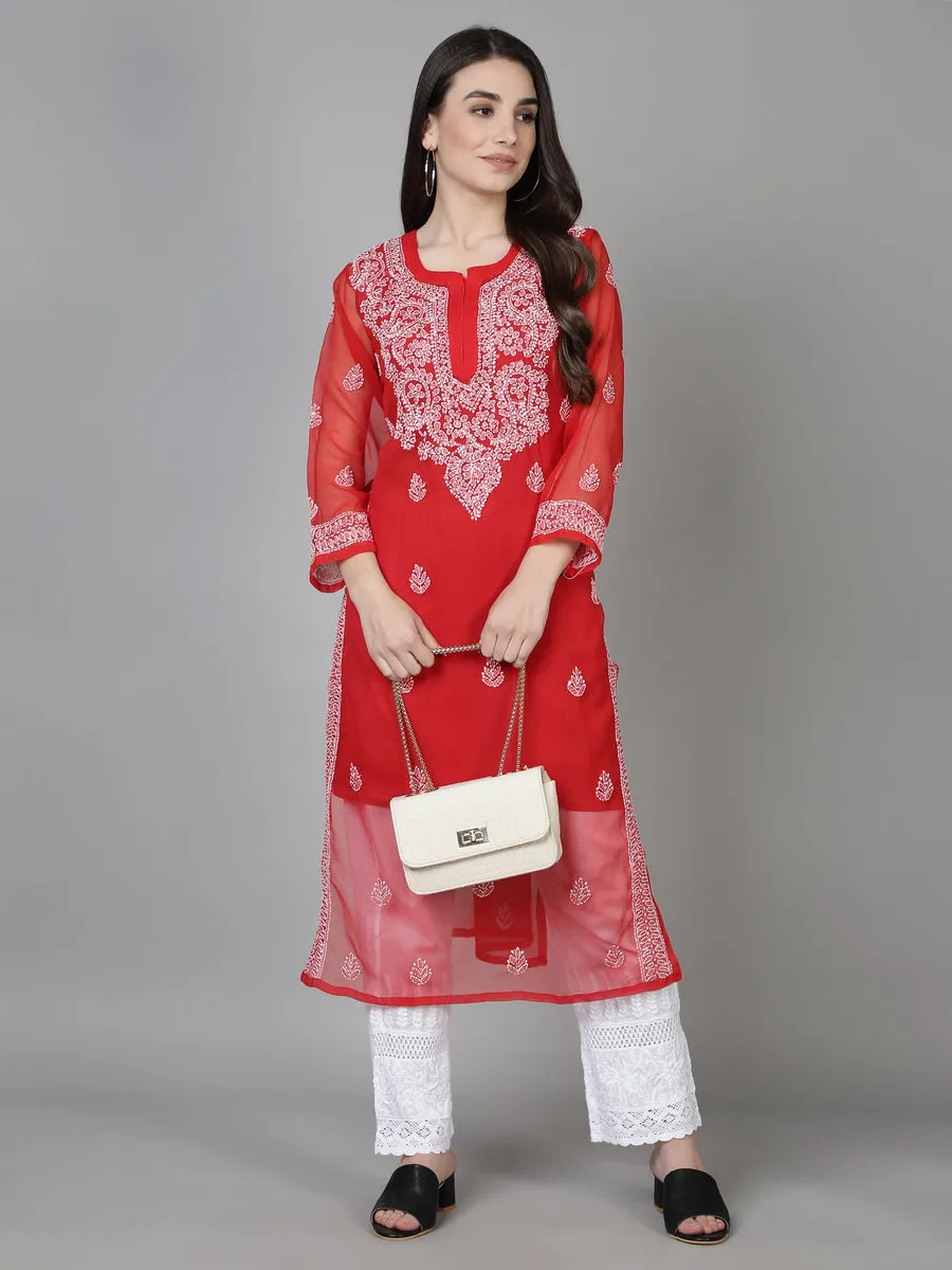 Falak Georgette Straight Kurti