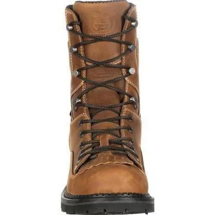 Georgia Men's Comfort Core 8" Low Heel Logger Work Boot Brown GB00122