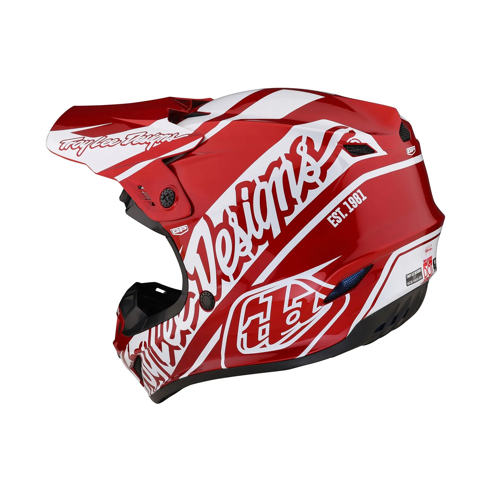 GP Helmet Slice Red / White