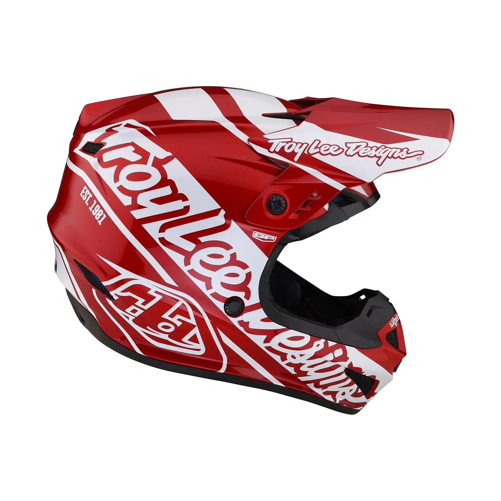 GP Helmet Slice Red / White