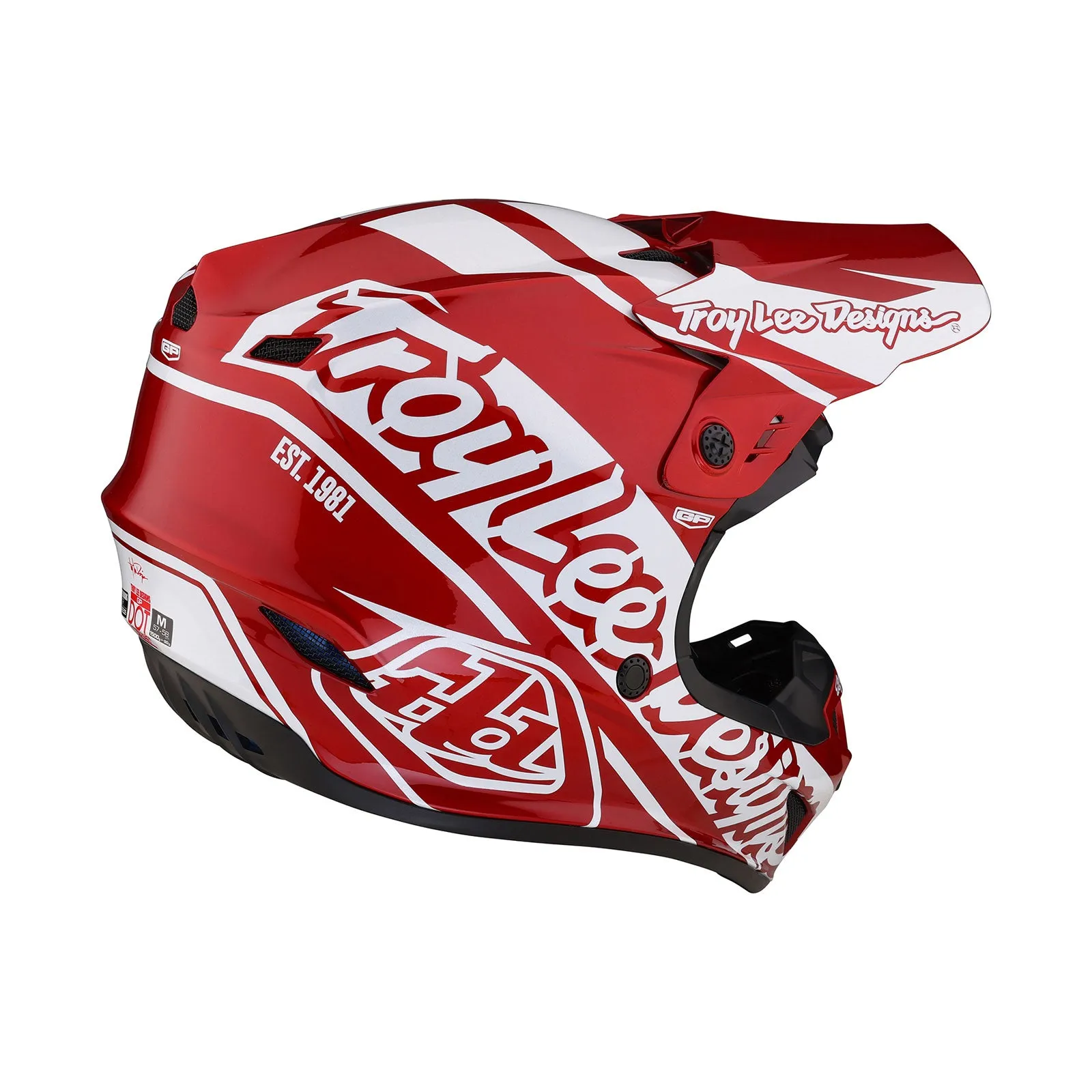 GP Helmet Slice Red / White