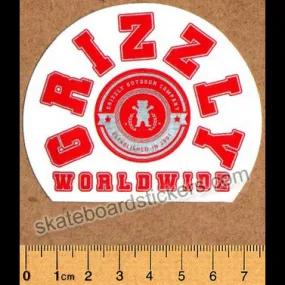 Grizzly Griptape Skateboard Sticker