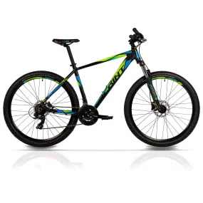 Herren 27,5 Zoll Mountainbike Maverick MTB Hardtail Fahrrad Shimano 21 Gang Farbe Schwarz Blau