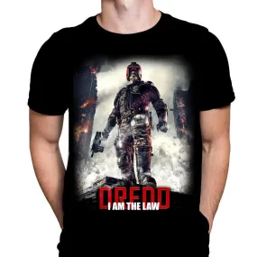 I AM THE LAW DREDD- Classic Horror Sci-Fi Action Movie Poster Art - T-Shirt