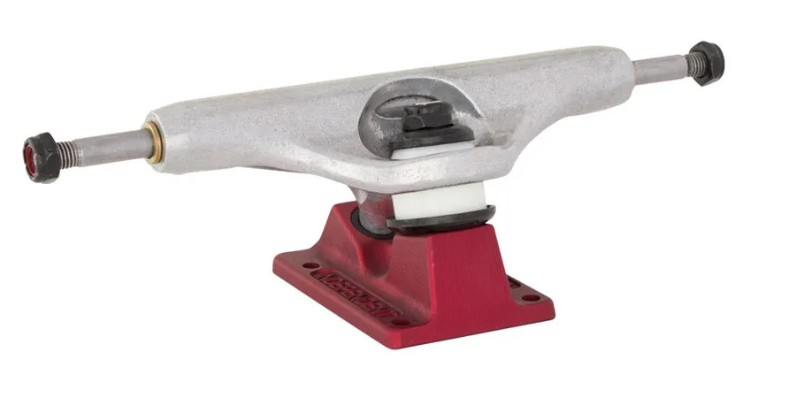 Independent Stage 11 Hollow Delfino Silver Red Standard Skateboard Trucks - Pair