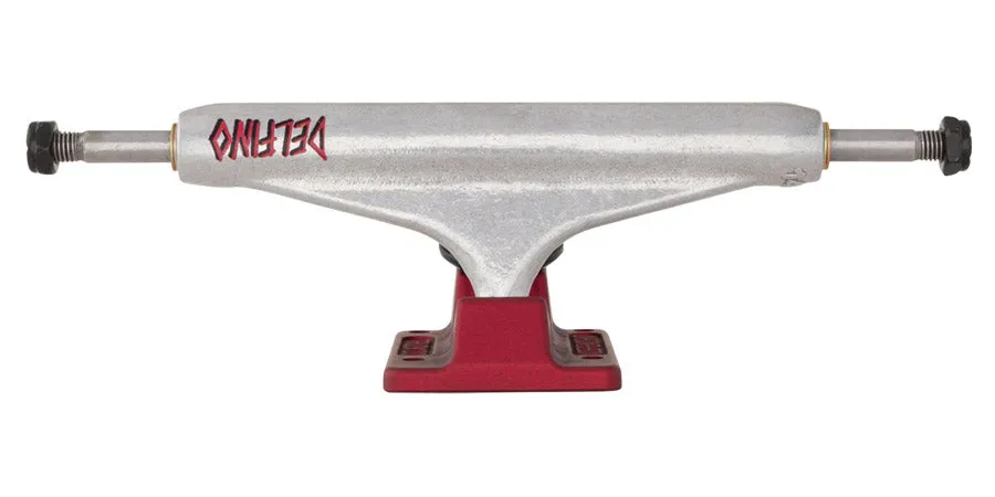 Independent Stage 11 Hollow Delfino Silver Red Standard Skateboard Trucks - Pair