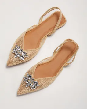 Kaya Lace Pointed Flats