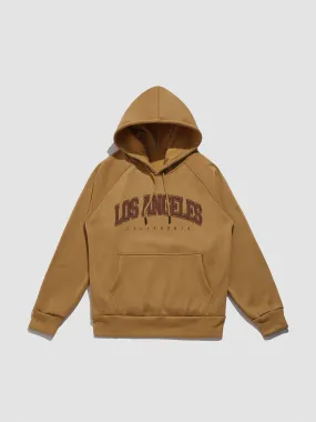 Los Angeles Letter Print Kangaroo Pocket Hoodie