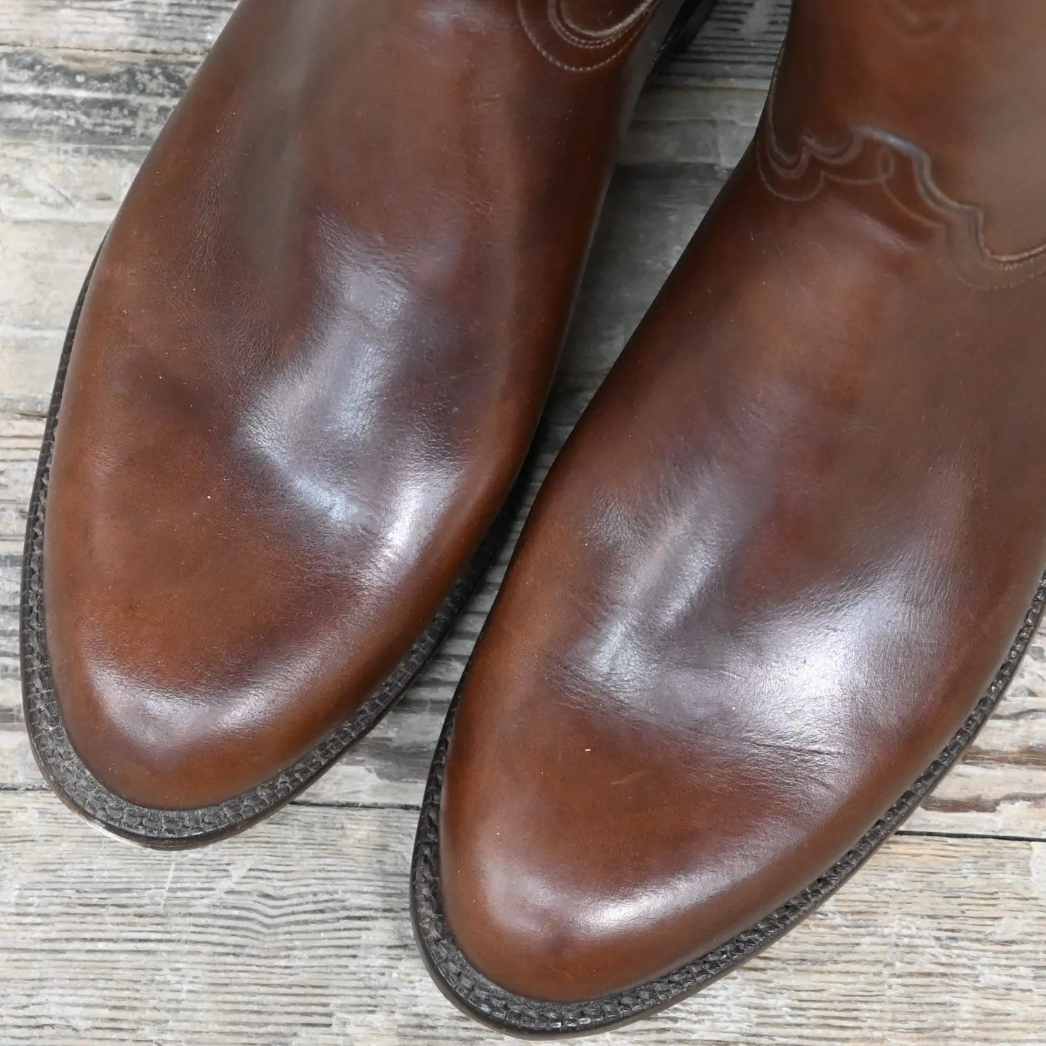 Lucchese Men's 10" Custom Roper Calf Leather Boot In Chocolate